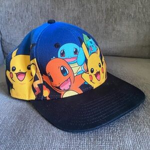 2014 POKEMON NINTENDO CHARACTERS ALL OVER PRINT SNAPBACK HAT CAP PIKACHU